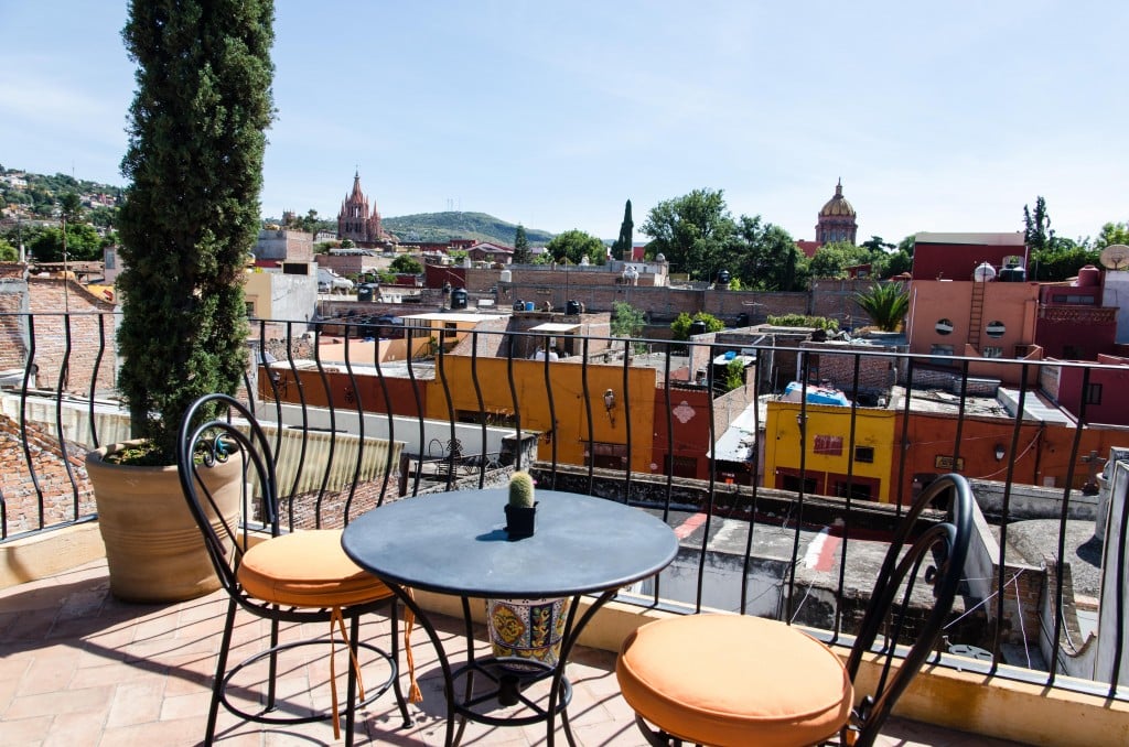 Rooftop Terrace, with the Parroquia in the Distance