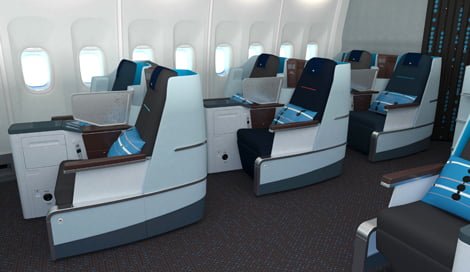 KLM World Business Class (photo from The Points Guy)